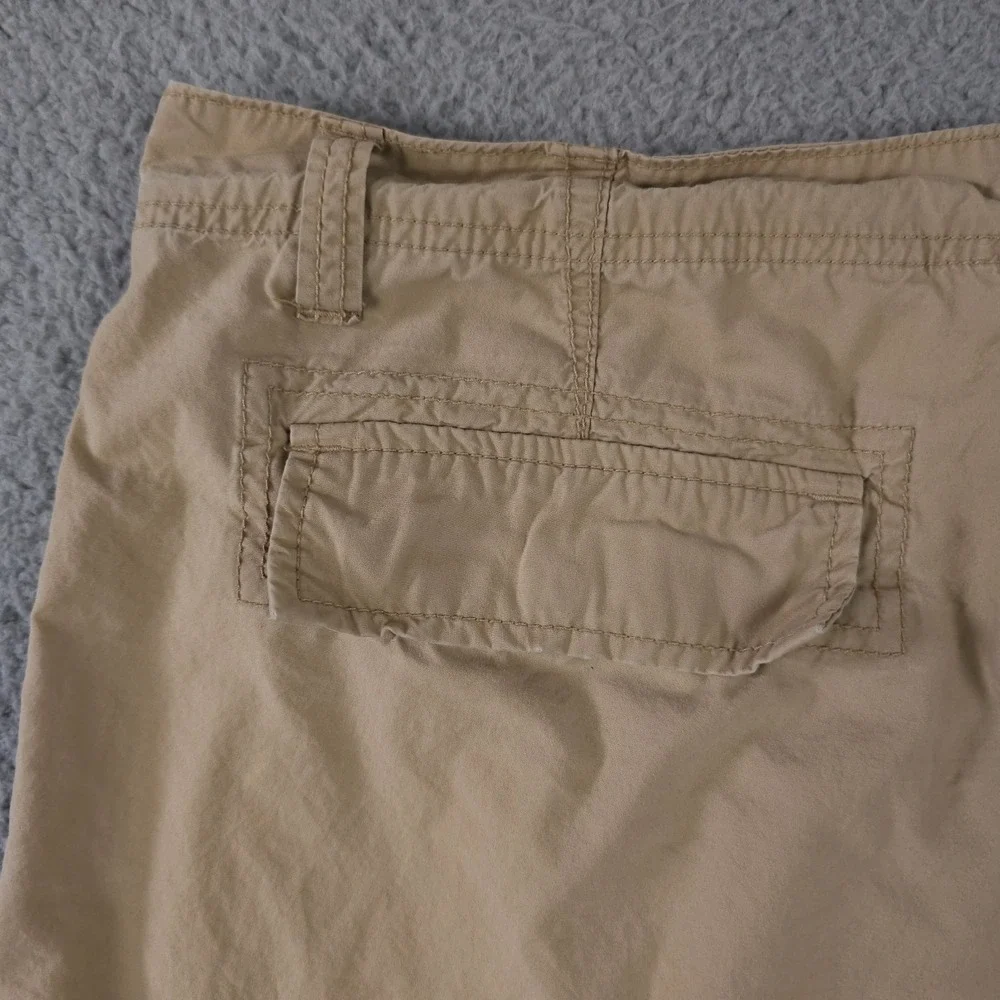 VTG‎ Polo Jeans Company Shorts Mens 38 Khaki Cargo Utility Military Flag 90s Y2K